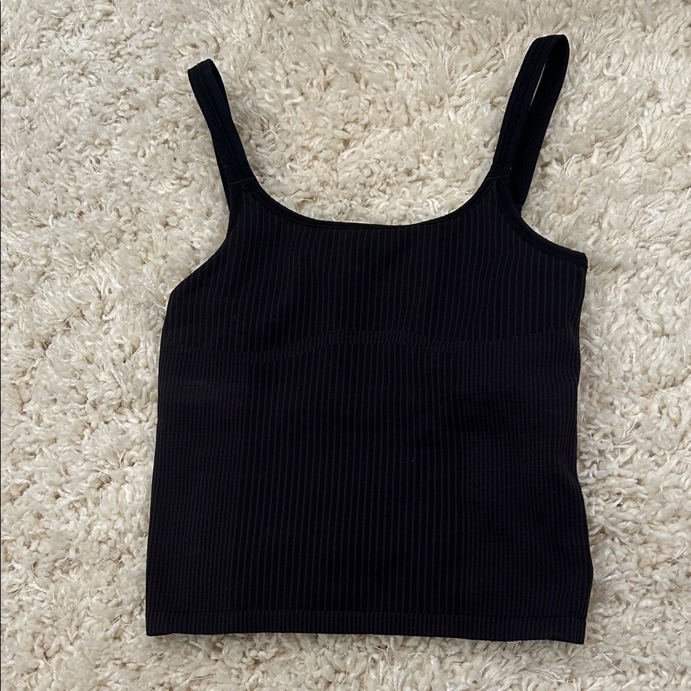 lululemon athletica Black Ribbed Camisole